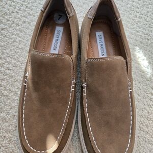 Steve Madden Men's Brown Lightweight Loafers, Size 7